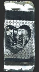 diary with heartliquid emulsion on slate 